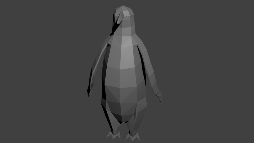 Low-poly model of a penguin